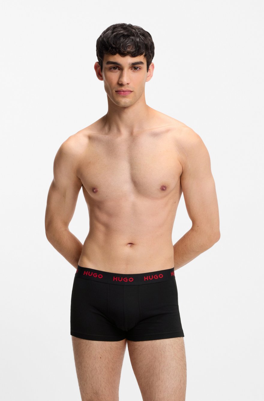 HUGO 3-Pack Cotton Stretch Trunks